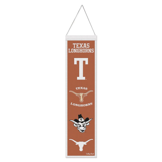 Texas Longhorns Banner Wool 8x32 Heritage Evolution Design - Special Order