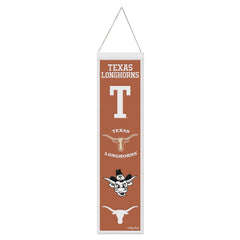 Texas Longhorns Banner Wool 8x32 Heritage Evolution Design - Special Order