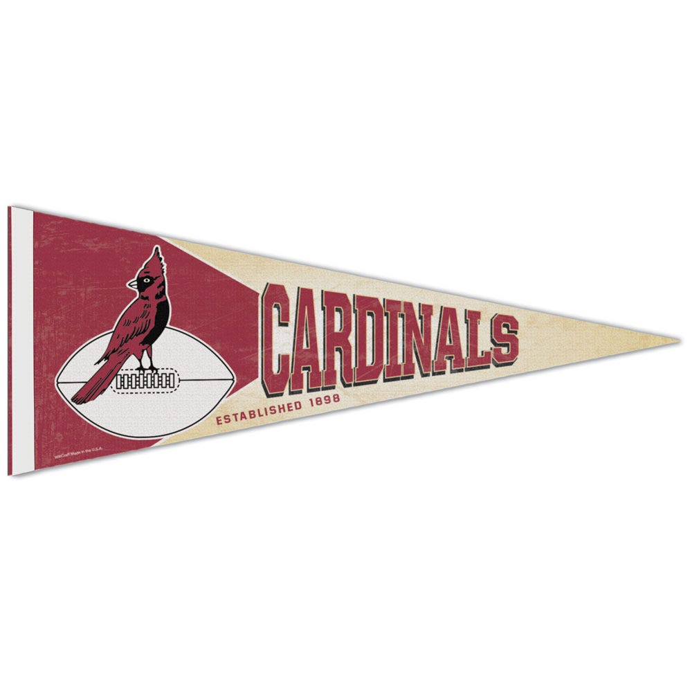 Arizona Cardinals Pennant 12x30 Premium Style Retro Design - Special Order