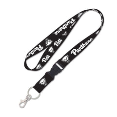 Pittsburgh Panthers Lanyard with Detachable Buckle Black and White - Special Order