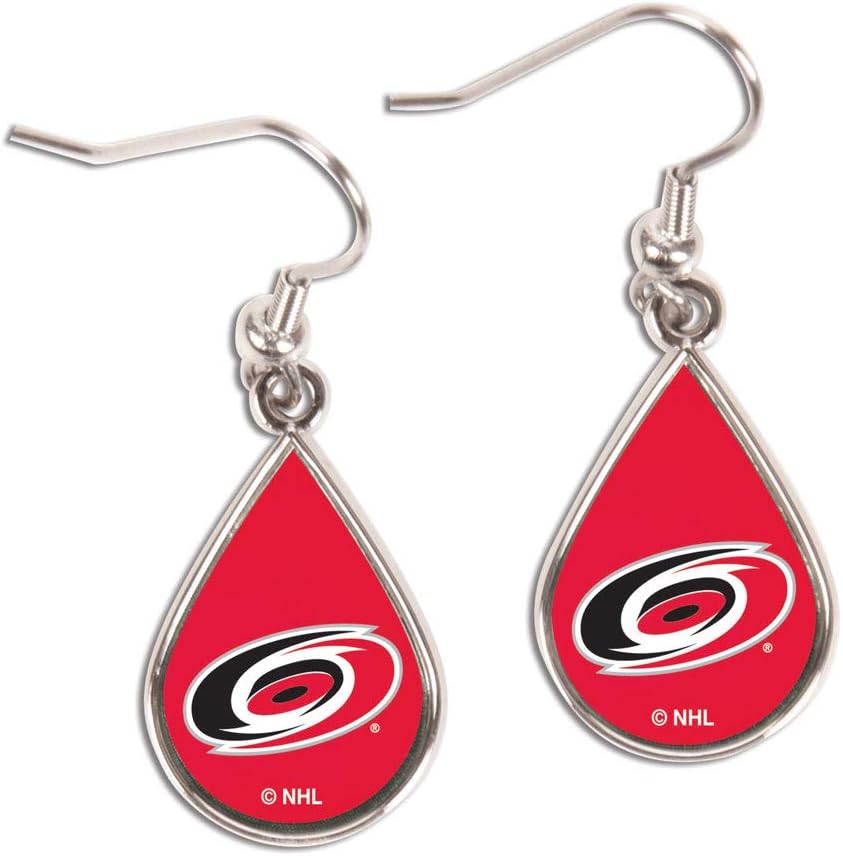 Carolina Hurricanes Earrings Tear Drop Style - Special Order