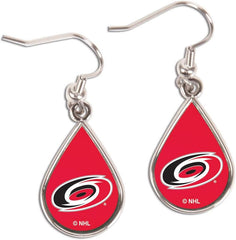 Carolina Hurricanes Earrings Tear Drop Style - Special Order