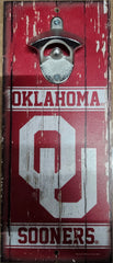 Oklahoma Sooners Sign Wood 5x11 Bottle Opener Alternate