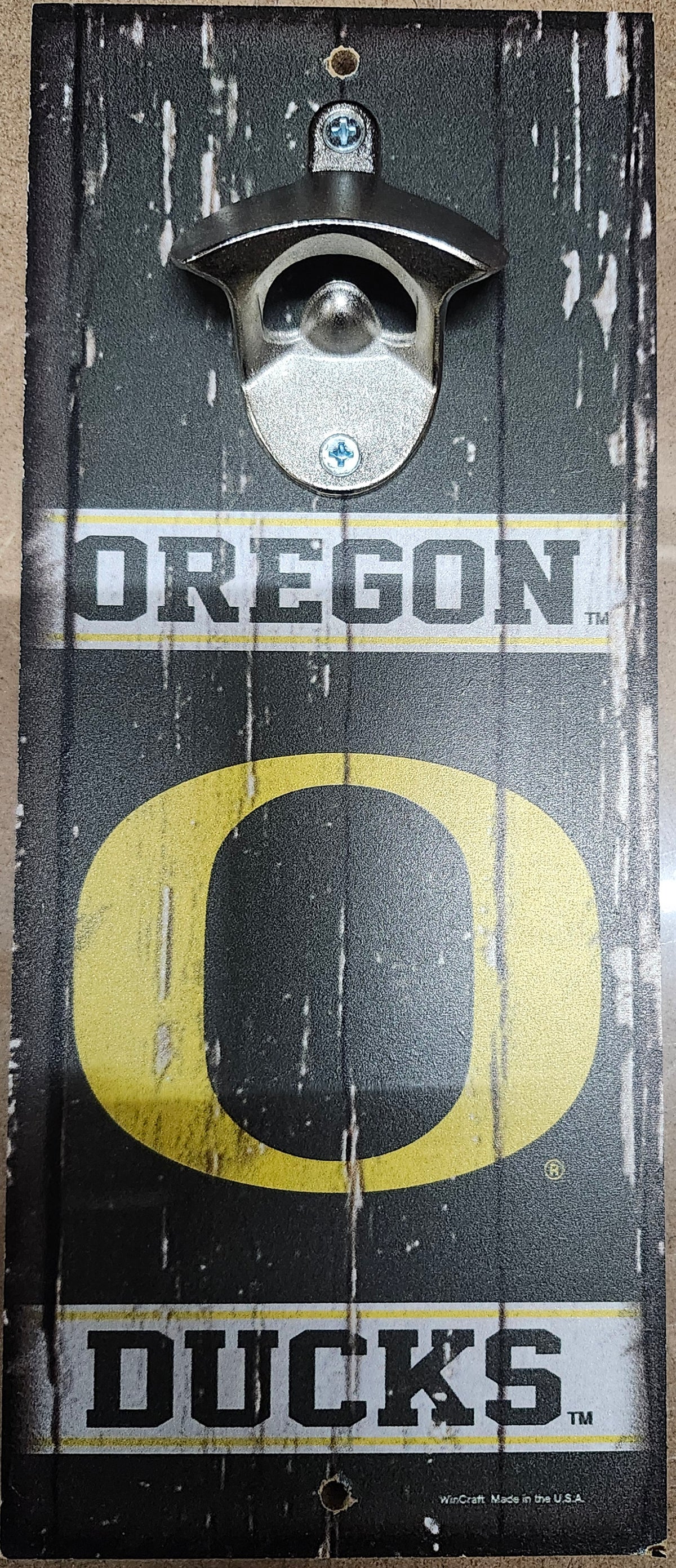 Oregon Ducks Sign Wood 5x11 Bottle Opener Alternate
