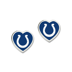 Indianapolis Colts Earrings Post Heart - Special Order