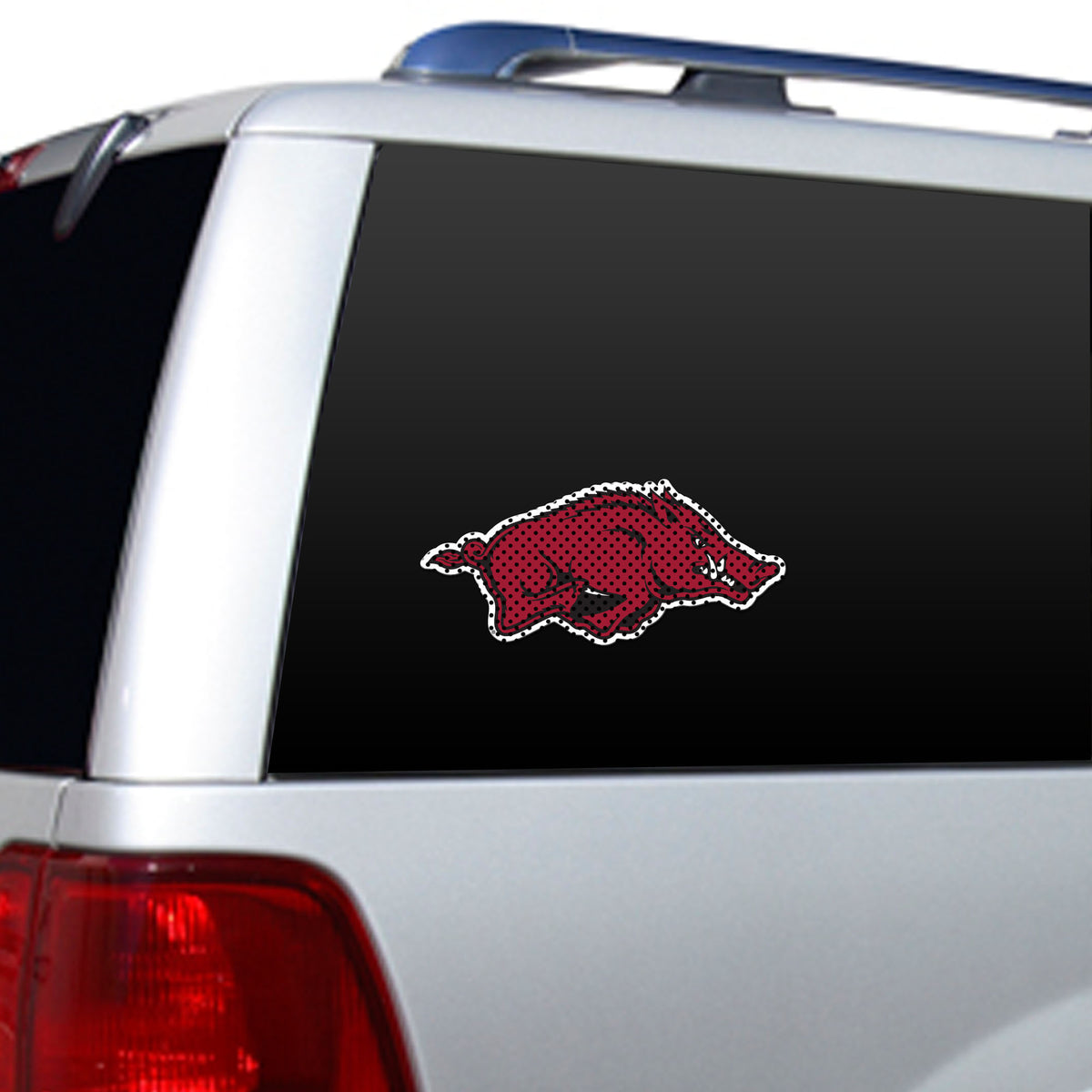 Arkansas Razorbacks Window Film 12 Inch Die Cut