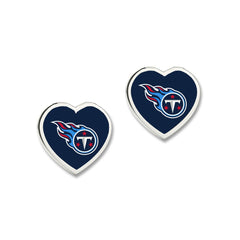 Tennessee Titans Earrings Post Heart - Special Order