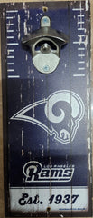 Los Angeles Rams Sign Wood 5x11 Bottle Opener Alternate