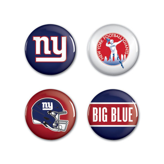 New York Giants Buttons 4 Pack - Special Order