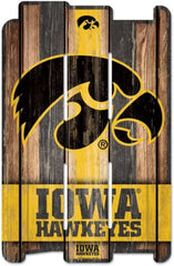 Iowa Hawkeyes Sign 11x17 Wood Fence Style