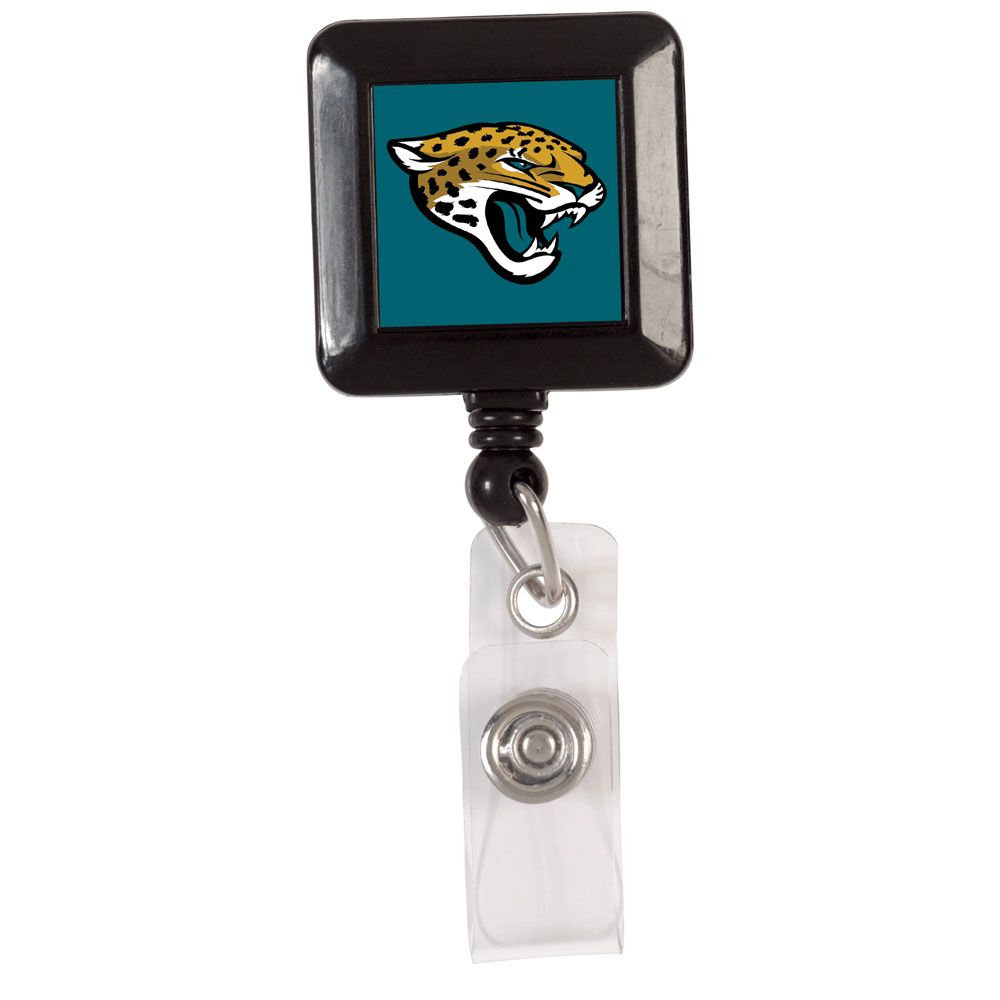 Jacksonville Jaguars Badge Holder Retractable Square - Special Order