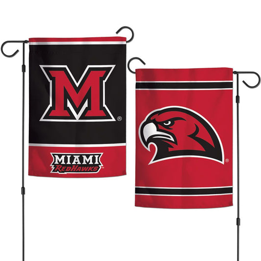 Miami of Ohio Redhawks Flag 12x18 Garden Style 2 Sided Special Order