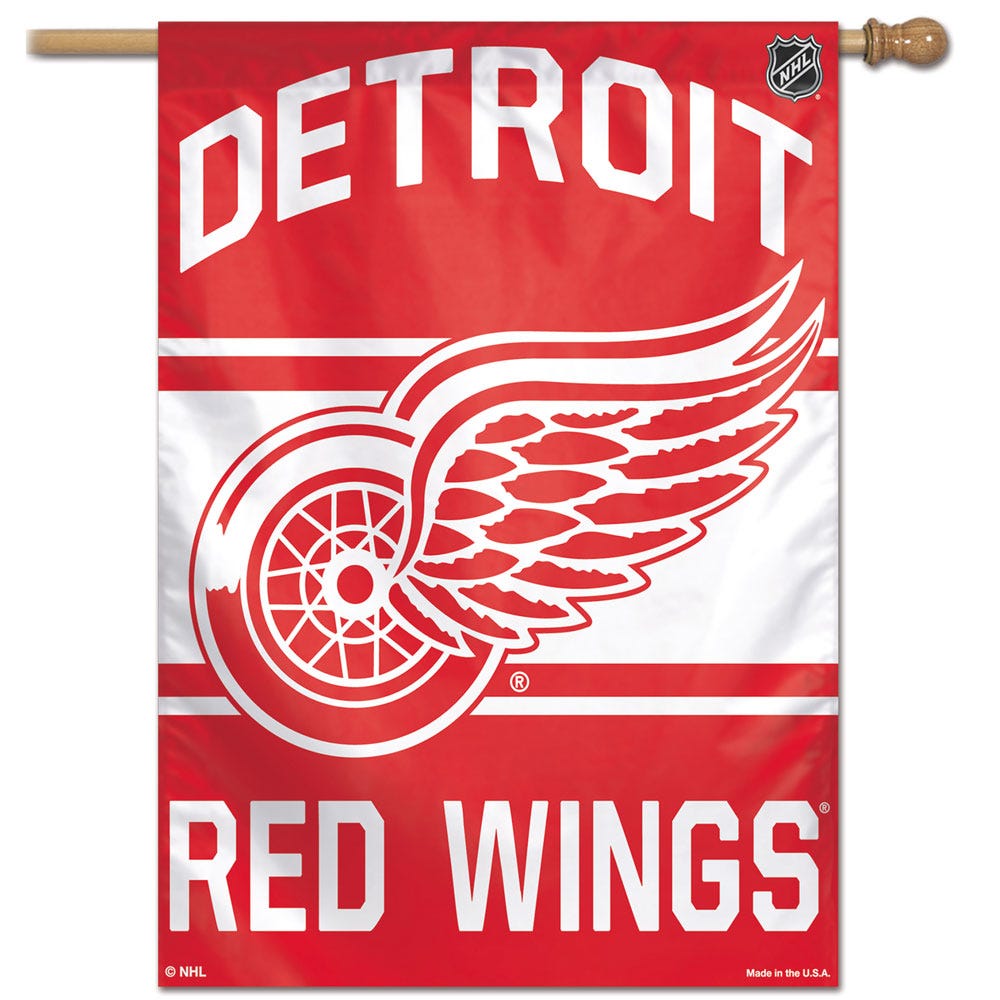 Detroit Red Wings Banner 28x40 Vertical - Special Order