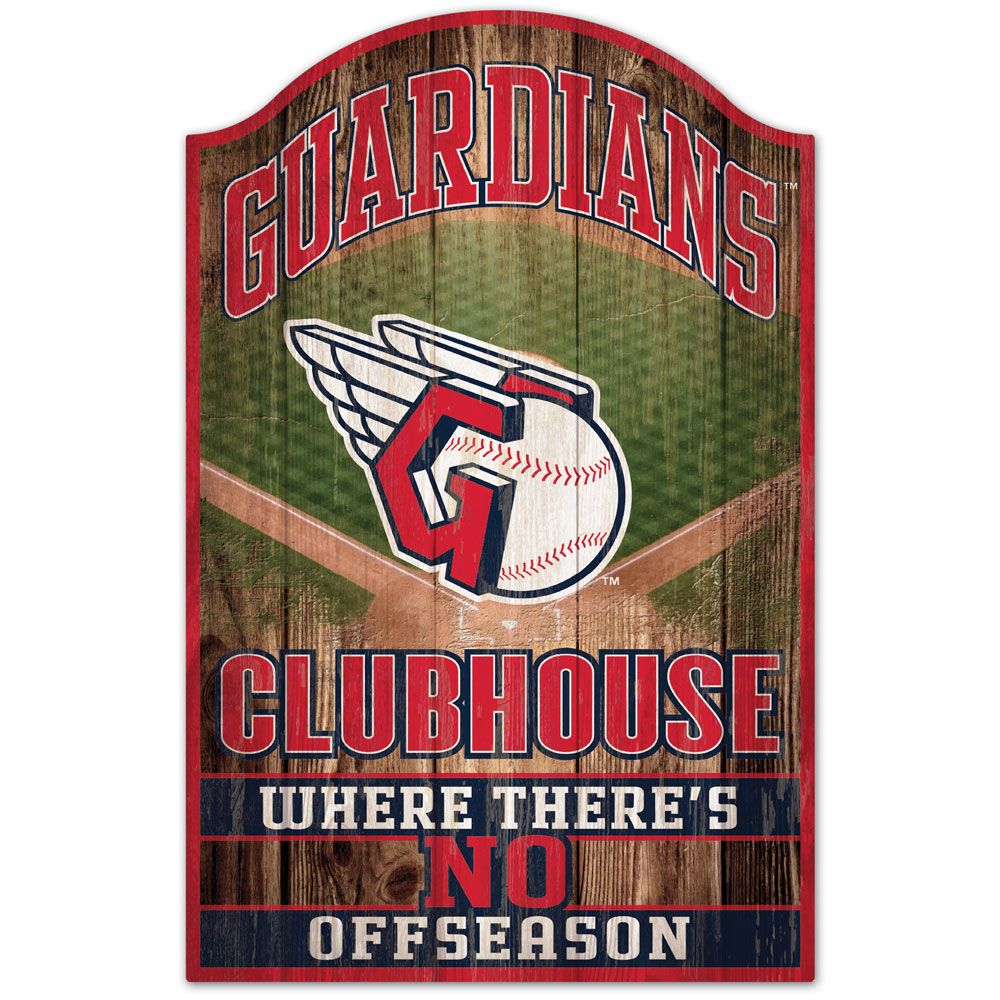 Cleveland Guardians Sign 11x17 Wood Fan Cave Design - Special Order