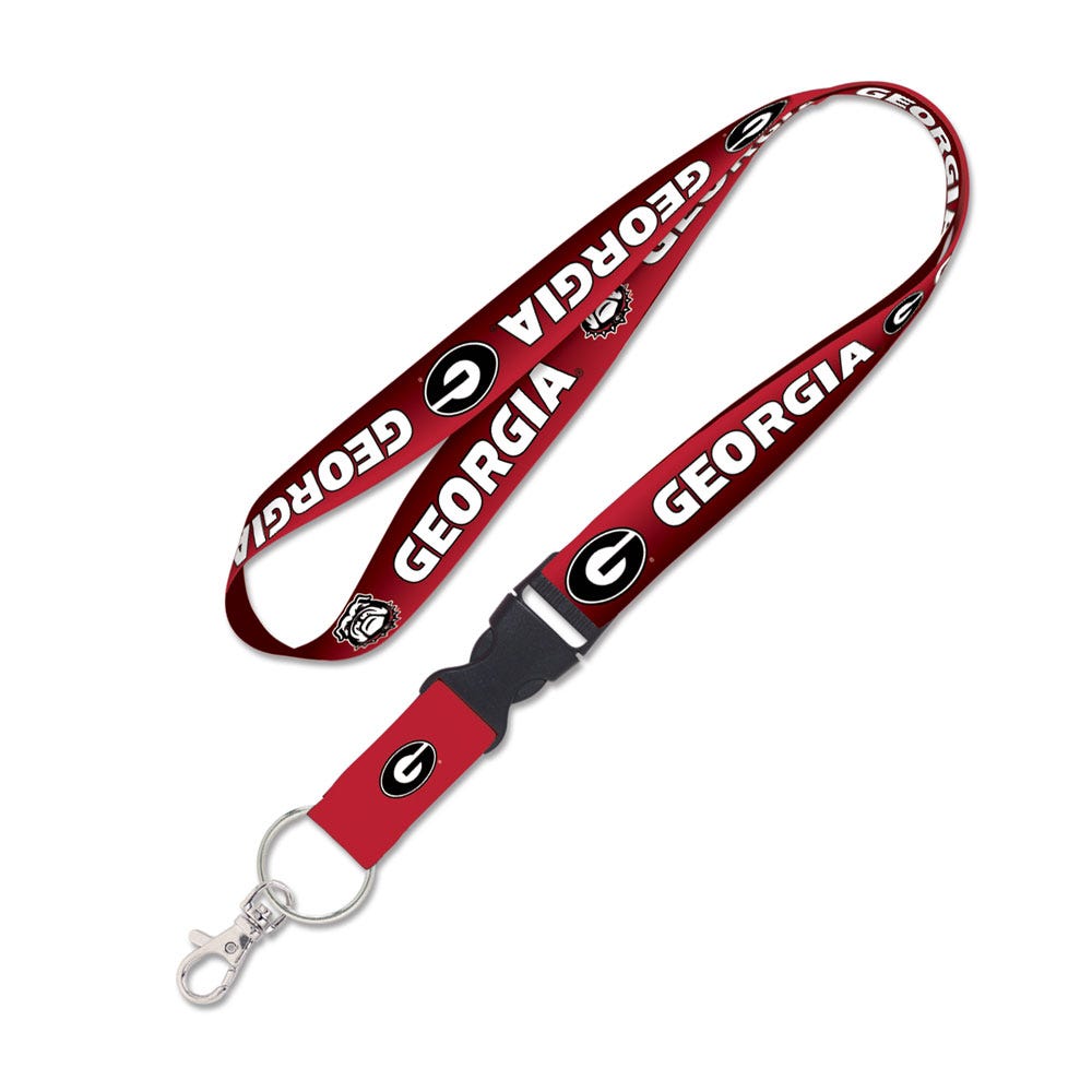Georgia Bulldogs Lanyard with Detachable Buckle Alternate - Special Order
