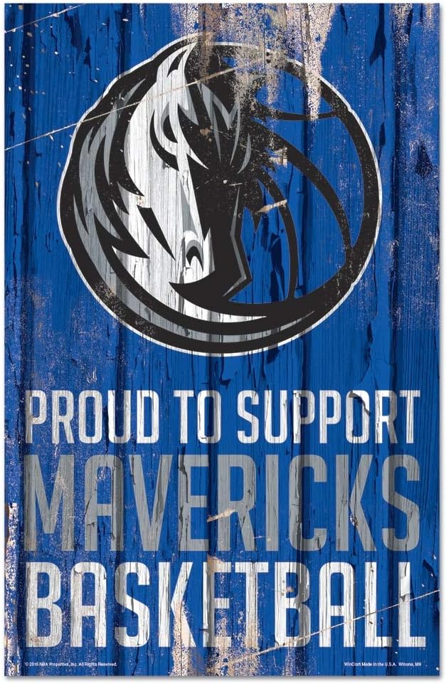 Dallas Mavericks�� Sign 11x17 Wood Proud to Support Design