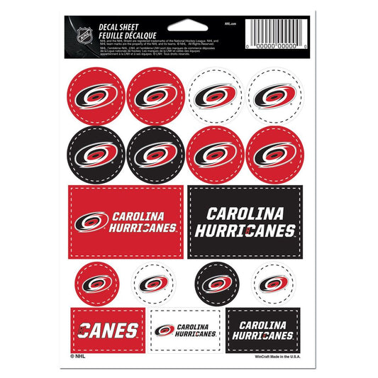 Carolina Hurricanes Decal Sheet 5x7 Vinyl Special Order