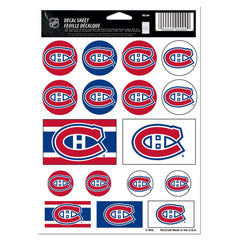 Montreal Canadiens Decal Sheet 5x7 Vinyl Special Order
