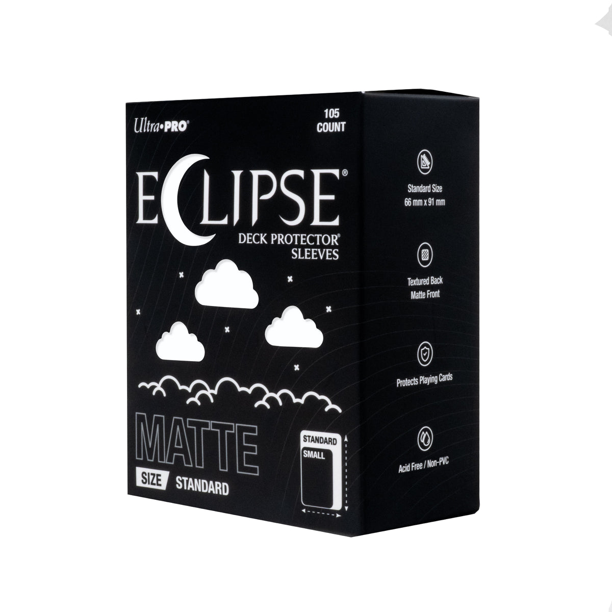 Eclipse Matte Standard Deck Protector Sleeves 105 Pack Arctic White
