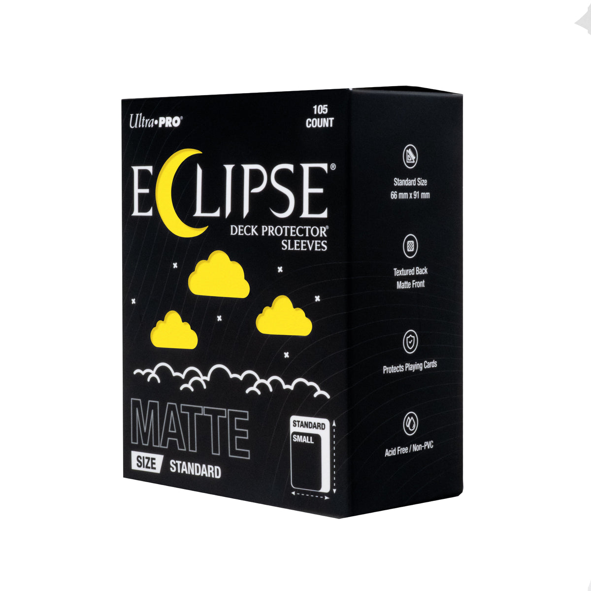 Eclipse Matte Standard Deck Protector Sleeves 105 Pack Lemon Yellow