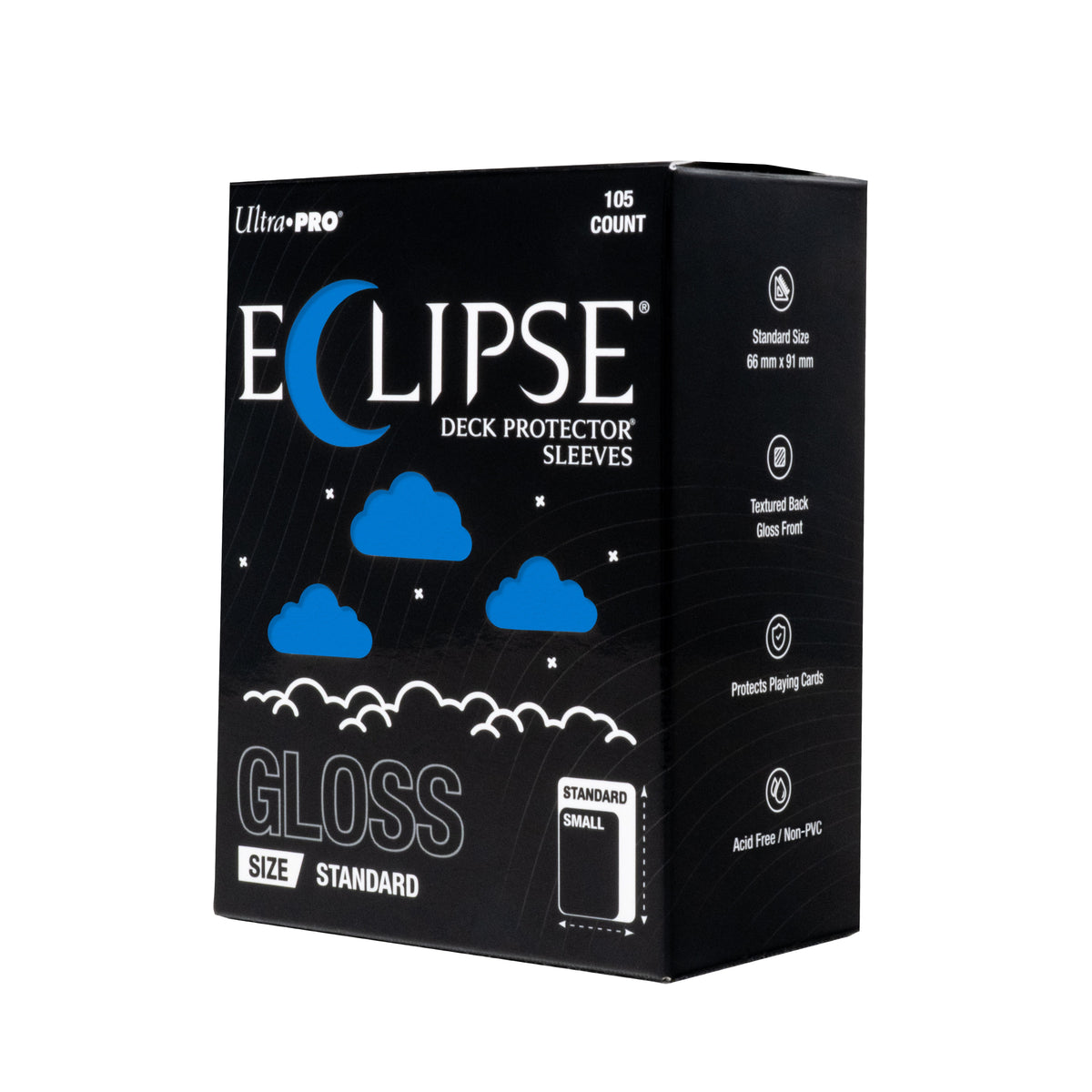 Eclipse Gloss Standard Deck Protector Sleeves 105 Pack Pacific Blue