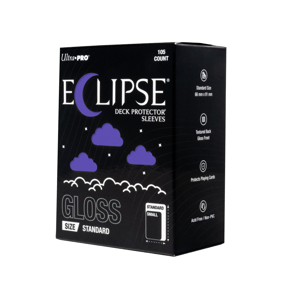 Eclipse Gloss Standard Deck Protector Sleeves 105 Pack Royal Purple