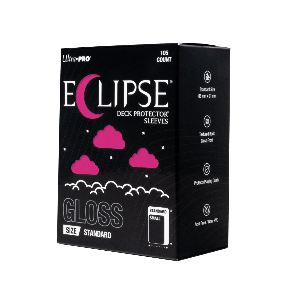 Eclipse Gloss Standard Deck Protector Sleeves 105 Pack Hot Pink