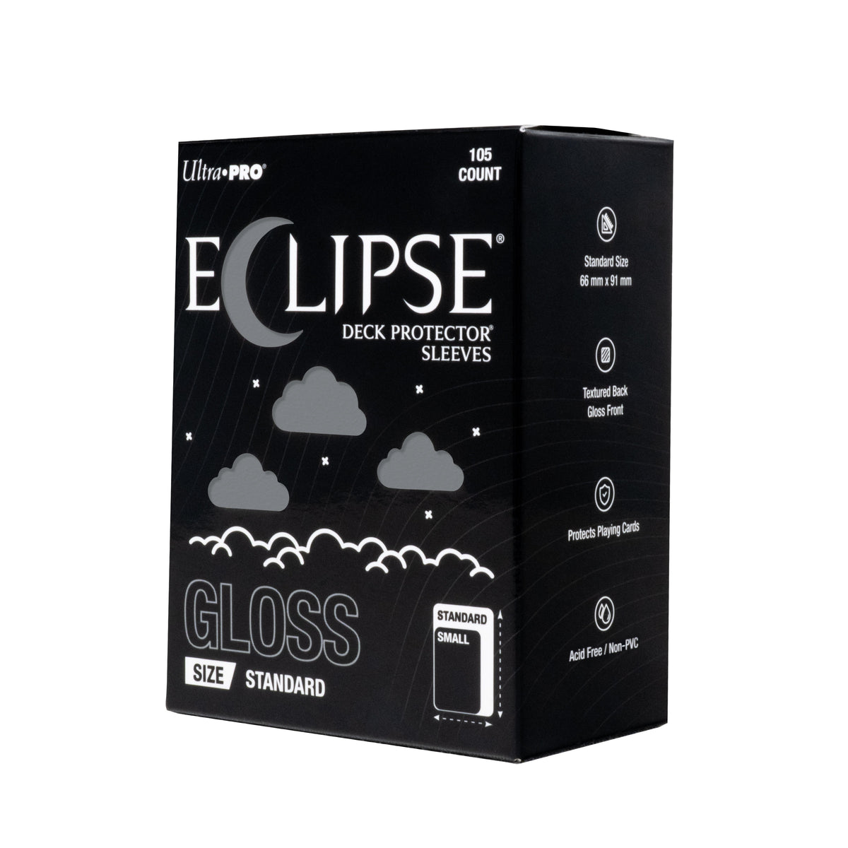 Eclipse Gloss Standard Deck Protector Sleeves 105 Pack Smoke Grey