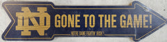 Notre Dame Fighting Irish Sign 6x24 Wood Arrow