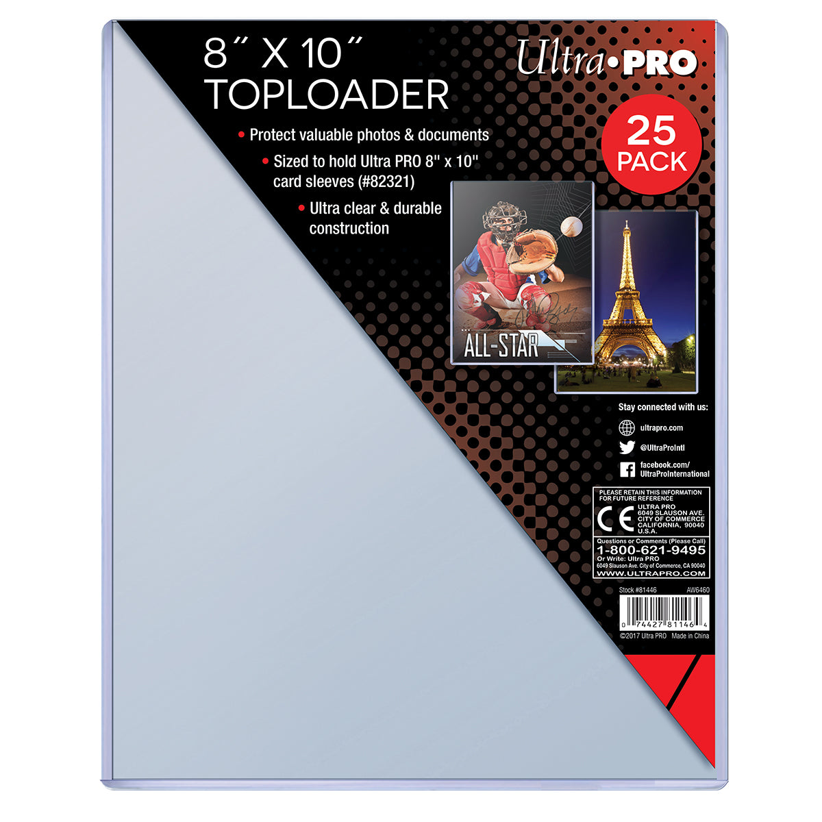 Toploader - 8x10 holds sleeves (25 per pack)