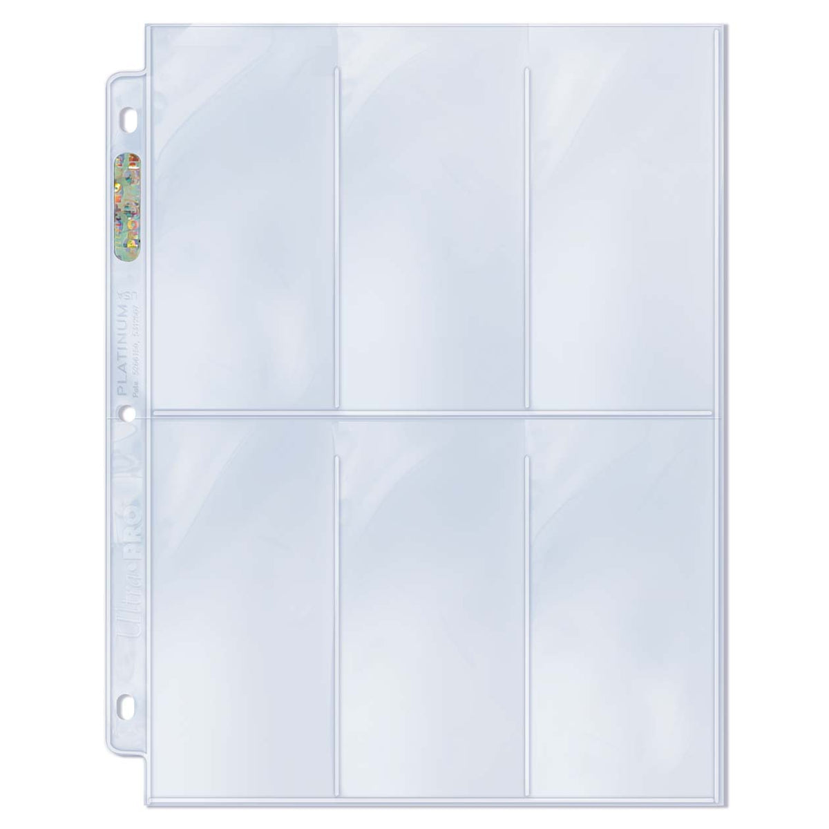 6-Pocket Platinum Page with 2-1/2x5-1/4 Pockets (100ct)