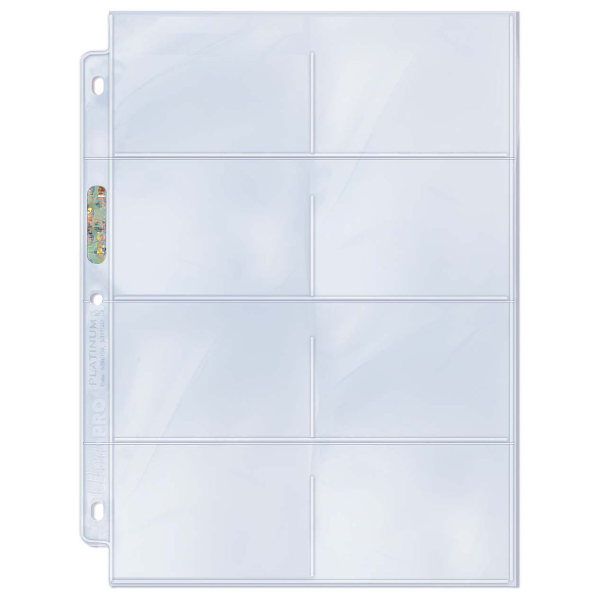 8-Pocket Platinum Page with 3-1/2x2-3/4 Pockets (100ct)