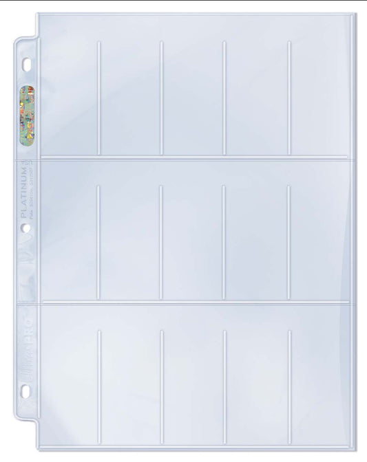 15-Pocket Platinum Page for Tobacco Cards (100ct)