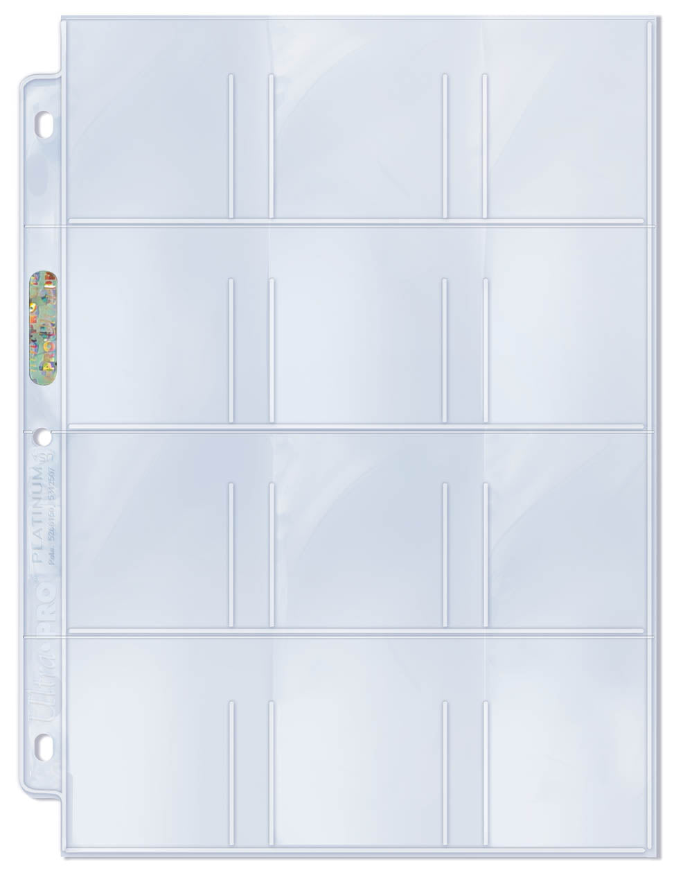 12-Pocket Platinum Page with 2-1/4x2-1/2 Pockets (100ct)