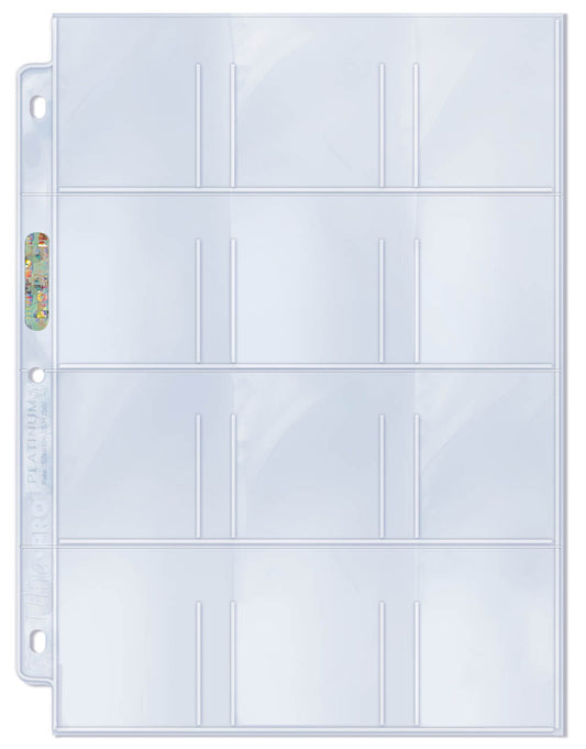 12-Pocket Platinum Page with 2-1/4x2-1/2 Pockets (100ct)
