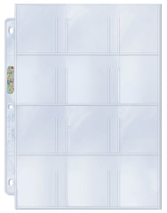 12-Pocket Platinum Page with 2-1/4x2-1/2 Pockets (100ct)