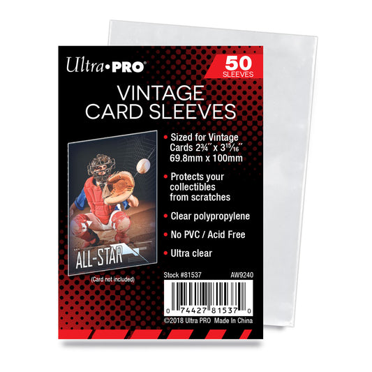 2-3/4x3-15/16 Vintage Card Sleeves (50 per pack)