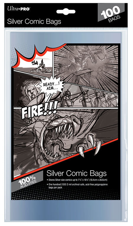 Comic Bags - Silver Size (100 per pack)