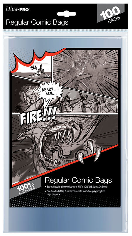 Comic Bags - Regular Size (100 per pack)