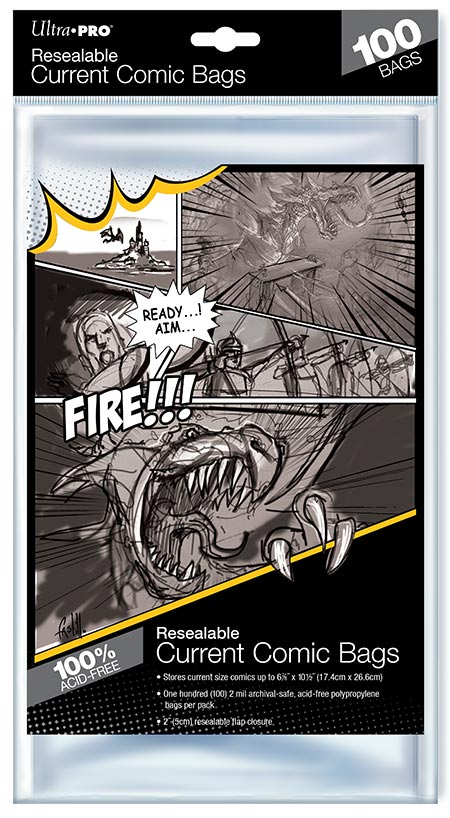 Comic Bag - Current Size - Resealable (100 per pack)