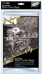 Comic Bags - Silver Size - Resealable (100 per pack)