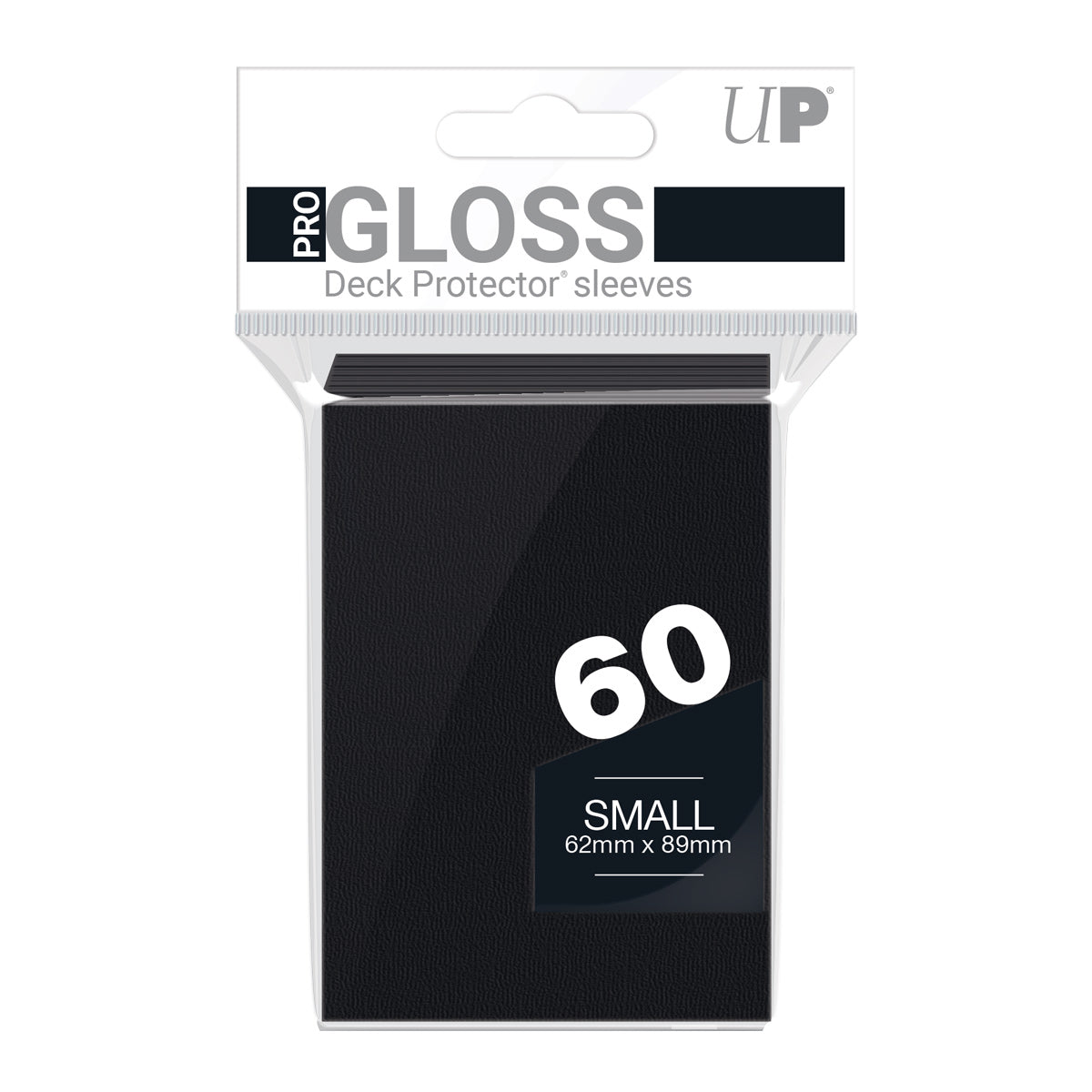 Deck Protector Sleeves - PRO-Gloss - Small Size - Black (One Pack of 60)