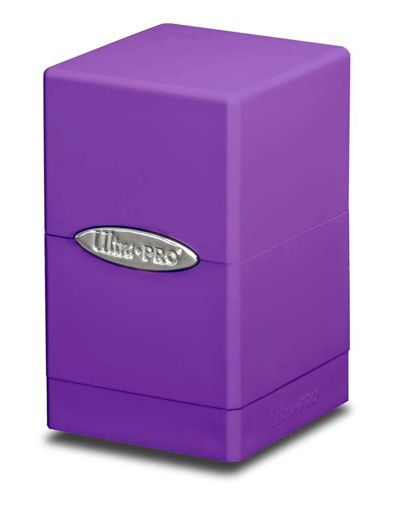 Satin Tower Deck Box - Royal Purple
