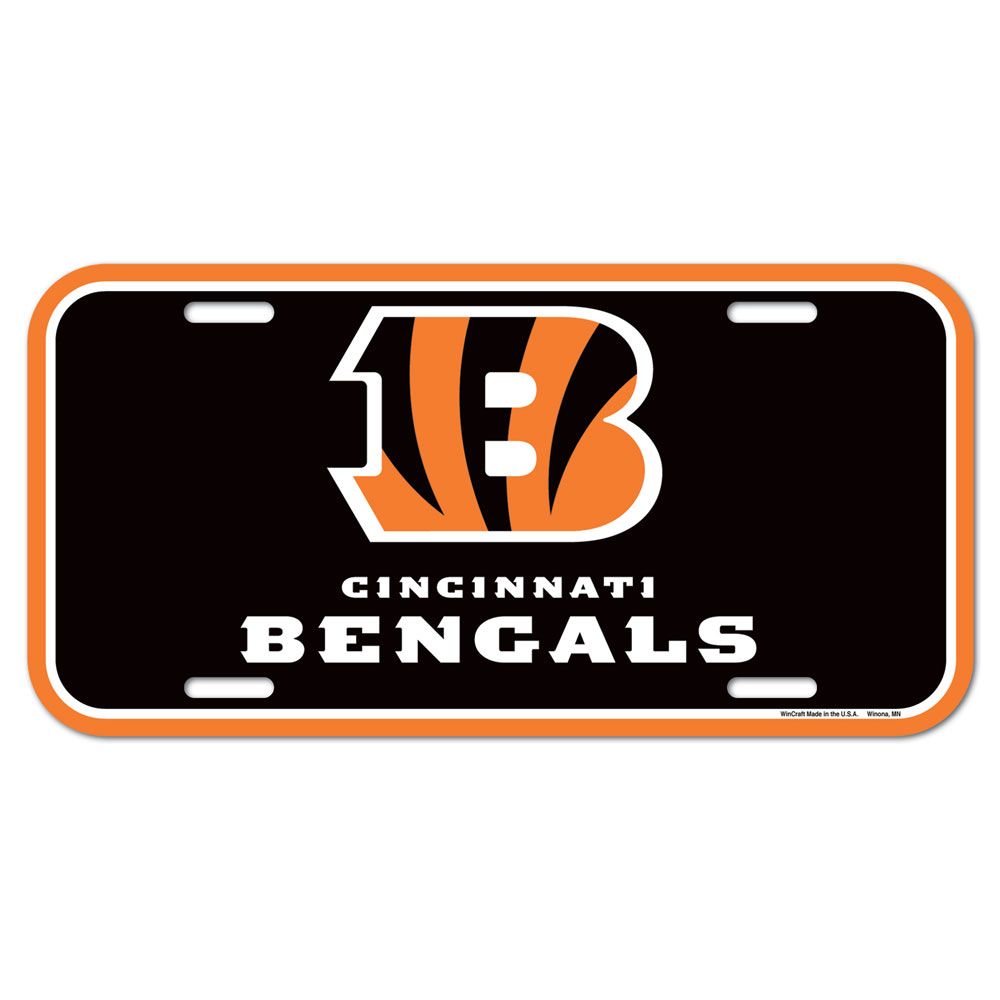 Cincinnati Bengals License Plate Plastic