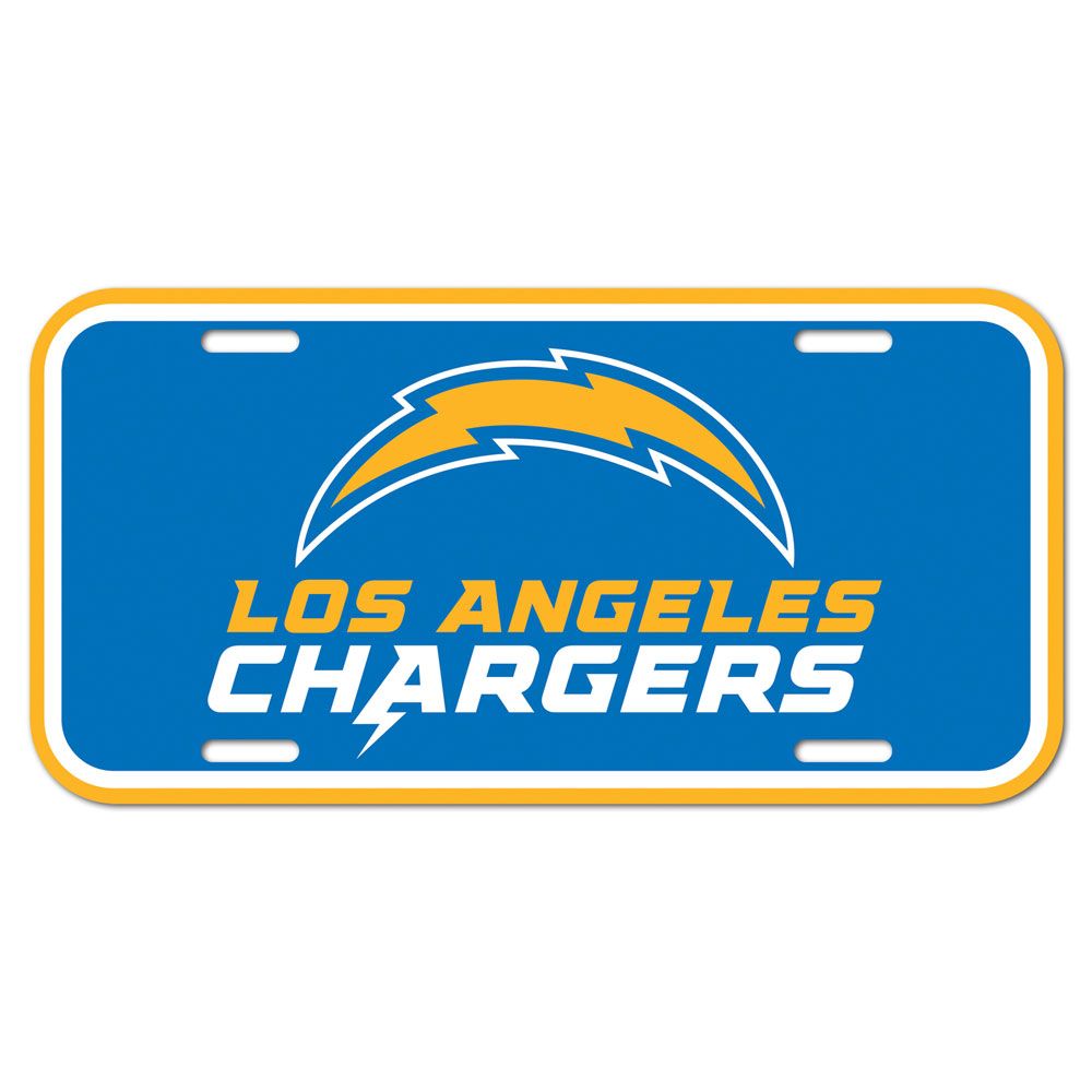Los Angeles Chargers License Plate Plastic