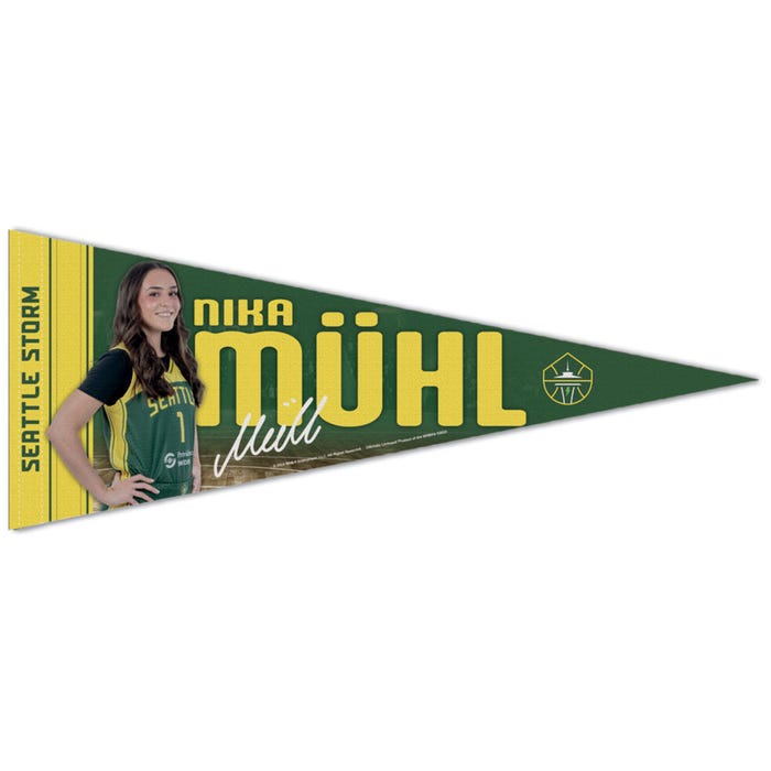 Seattle Storm Pennant 12x30 Premium Style Nika Muhl Design - Special Order