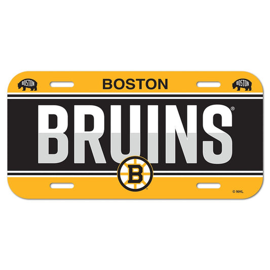 Boston Bruins License Plate Plastic