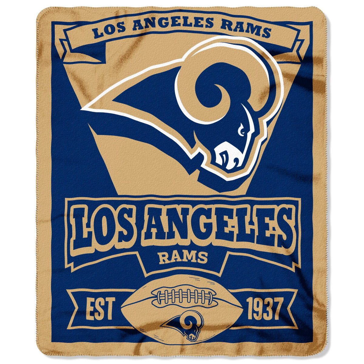Los Angeles Rams Blanket 50x60 Fleece Marque Design