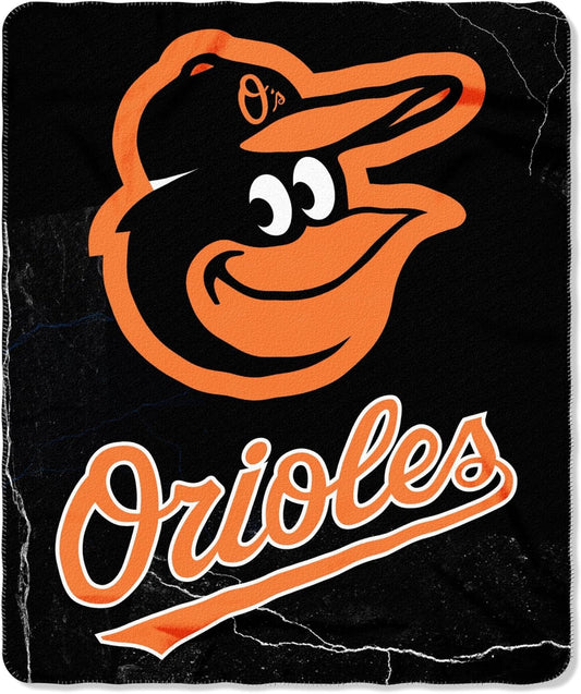 Baltimore Orioles Blanket 50x60 Fleece Wicked Design