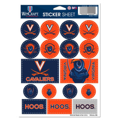 Virginia Cavaliers Decal Sheet 5x7 Vinyl Special Order